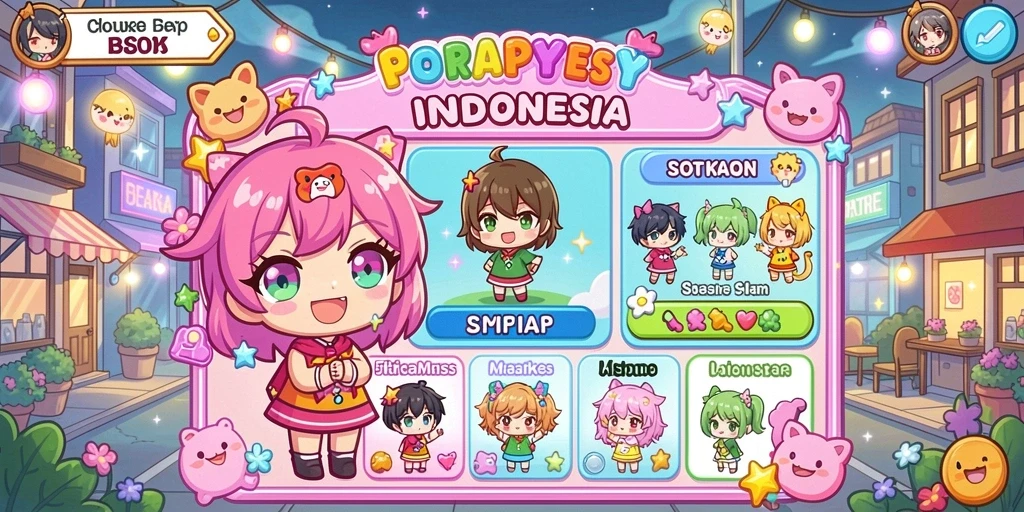 polototo - Gambar karakter utama yang siap untuk bertualang.