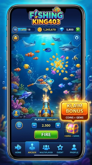 Layar utama king403 — antarmuka bersih setelah instalasi